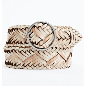 Cleo + Wolf S Double Prong Braided Leather Belt
